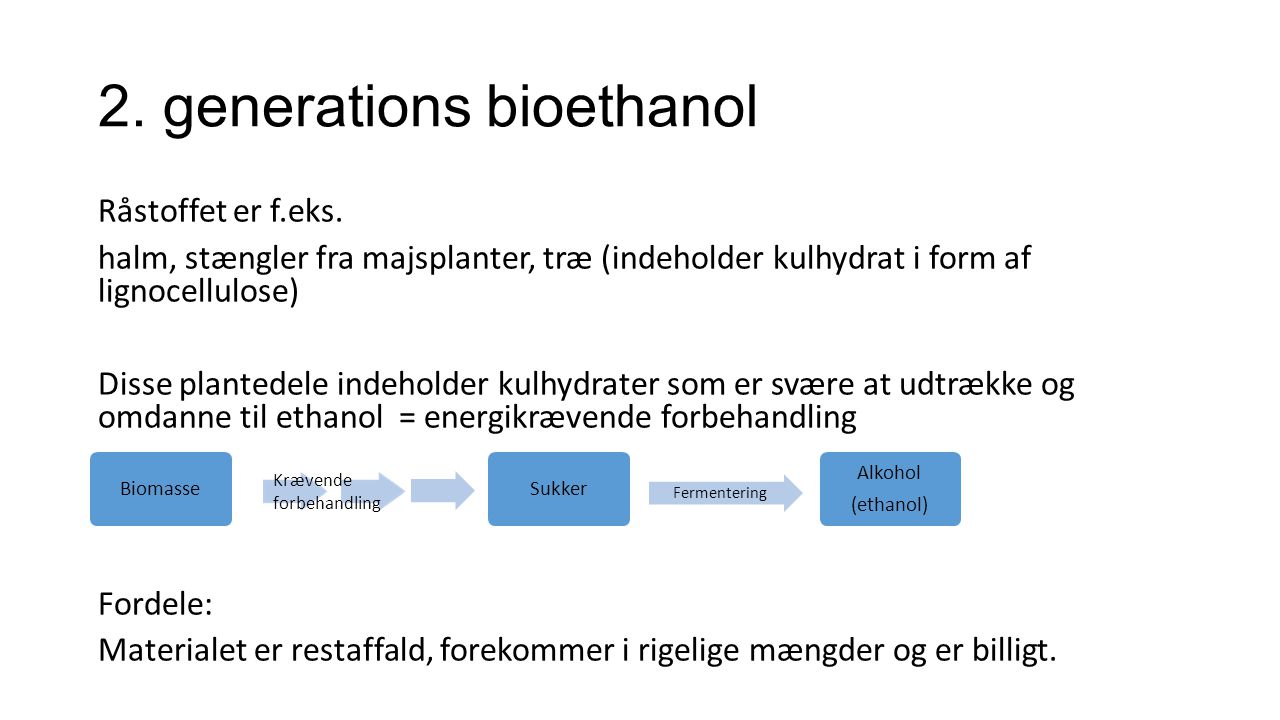 2. generations bioethanol ulemper